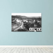 Brookings, oregon Town Uitzicht and Ocean Photogra Canvas Afdruk (Insitu (Houten vloer))