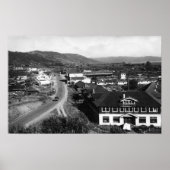 Brookings, oregon Town Uitzicht and Ocean Photogra Poster (Voorkant)