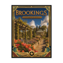 Brookings South Dakota Vintage Art Deco Gouden Tij