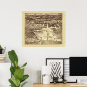 Brookland, DC Panoramic Map - 1895 Poster (Thuiskantoor)