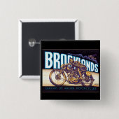 Brookland's Motorcycle Racing Vierkante Button 5,1 Cm (Voorkant /achterkant)