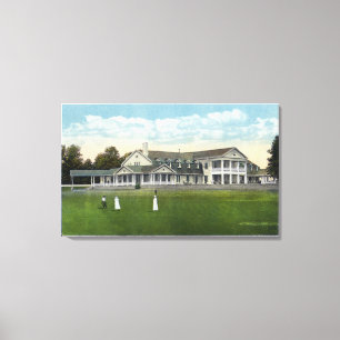 Brooklawn Country Club Women Golfing Canvas Afdruk