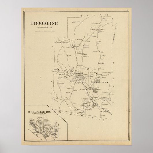 Brookline, Hillsborough Co. Poster (Voorkant)