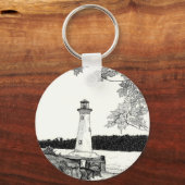 Brookline, NH-vuurtoren Sleutelhanger (Voorkant)