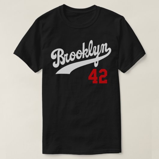 Brooklyn 42 Baseball thema ontwerp T-shirt (Design voorkant)