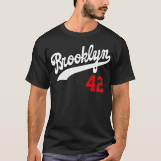 Brooklyn 42 Baseball thema ontwerp T-shirt