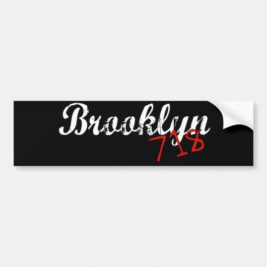Brooklyn 718 bumpersticker (Voorkant)