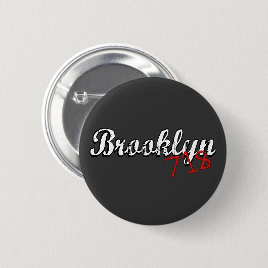 Brooklyn 718 ronde button 5,7 cm (Voorkant /achterkant)