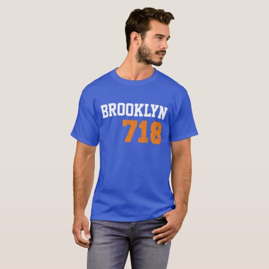 Brooklyn 718 t-shirt (Voorkant volledig)