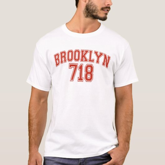 Brooklyn 718 T-Shirt (Voorkant)
