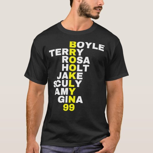 Brooklyn 99 Names Essential T-Shirt (Voorkant)