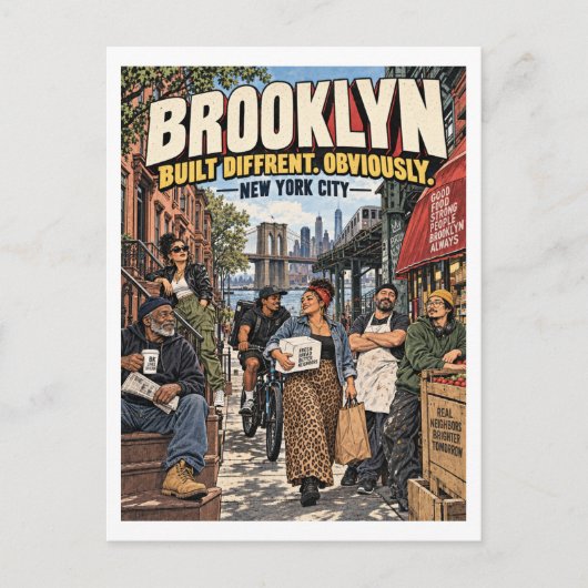 Brooklyn Anders Gebouwd Briefkaart (Voorkant)