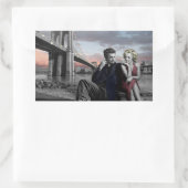 Brooklyn B&W Rechthoekige Sticker (Tas)