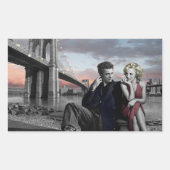 Brooklyn B&W Rechthoekige Sticker (Voorkant)