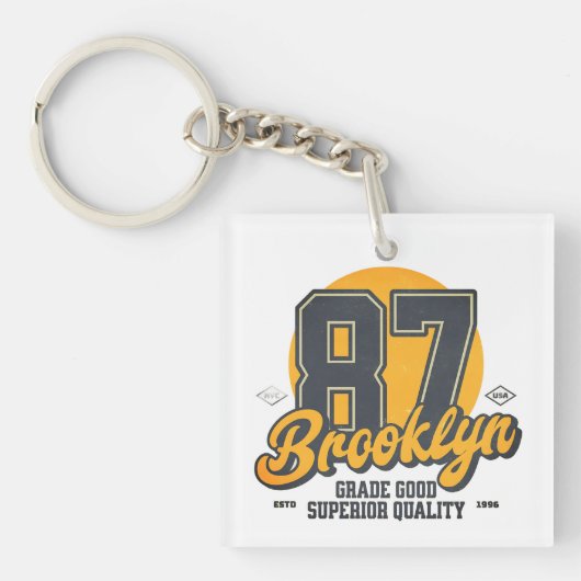 Brooklyn Badge Sleutelhanger (voorkant)