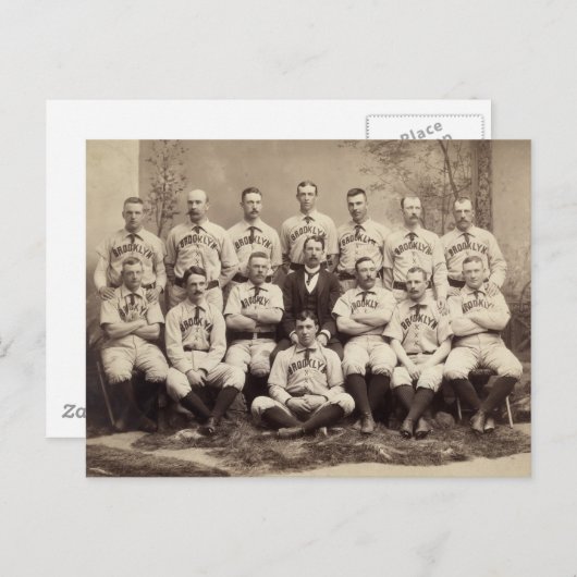 Brooklyn Baseball Team, 1889 Briefkaart (Voorkant / Achterkant)