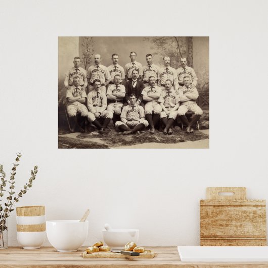 Brooklyn Baseball Team, 1889 Poster (Keuken)