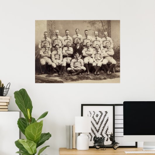 Brooklyn Baseball Team, 1889 Poster (Thuiskantoor)