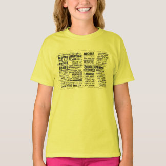 Brooklyn BK New York City Word Art T-shirt