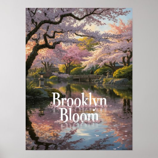 Brooklyn Bloom Kersenbloesemtuin Poster (Voorkant)
