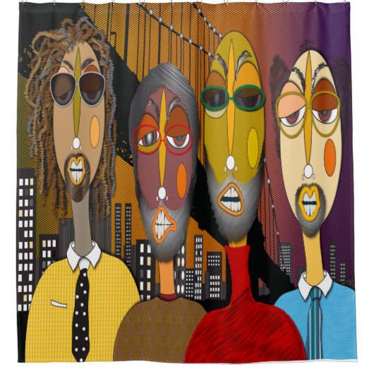 Brooklyn Boys Douchegordijn (Voorkant)