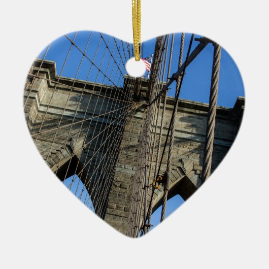 Brooklyn Bridge 02 Keramisch Ornament (Voorkant)