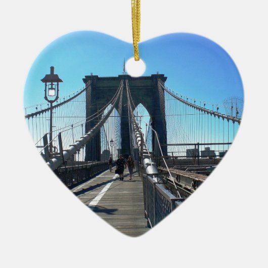 Brooklyn Bridge 2 Keramisch Ornament (Voorkant)