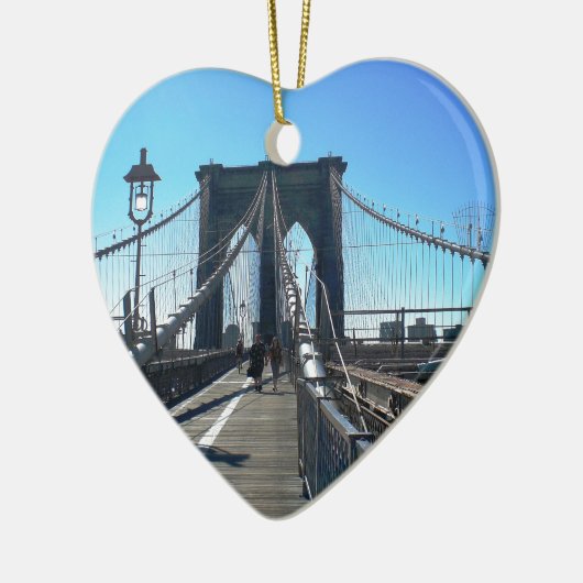 Brooklyn Bridge 2 Keramisch Ornament (Links)