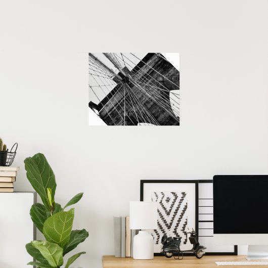 Brooklyn Bridge Abstract Poster (Thuiskantoor)