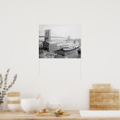 Brooklyn Bridge and Docks, 1905.  foto Poster (Keuken)