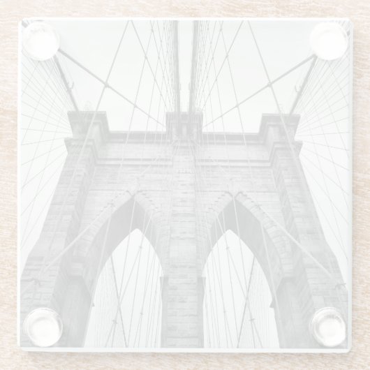 Brooklyn Bridge Architecture Close-up Glazen Onderzetter (Achterkant)