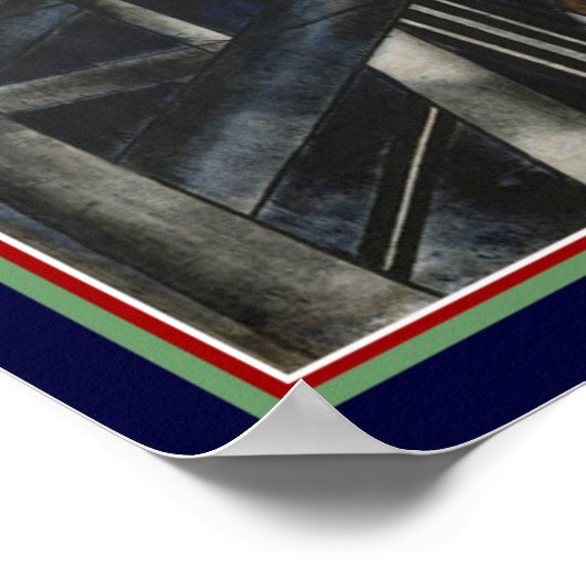 "Brooklyn Bridge" Art Deco van Stella 16x20 Poster (Hoek)