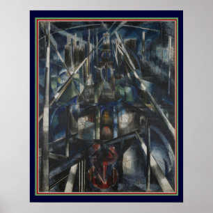 "Brooklyn Bridge" Art Deco van Stella 16x20 Poster