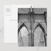 Brooklyn Bridge - B&W Briefkaart (Voorkant / Achterkant)