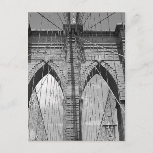 Brooklyn Bridge - B&W Briefkaart (Voorkant)