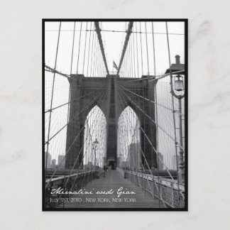 Brooklyn Bridge Bewaar de datum Aankondigingskaart