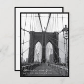Brooklyn Bridge Bewaar de datum Aankondigingskaart (Voorkant / Achterkant)
