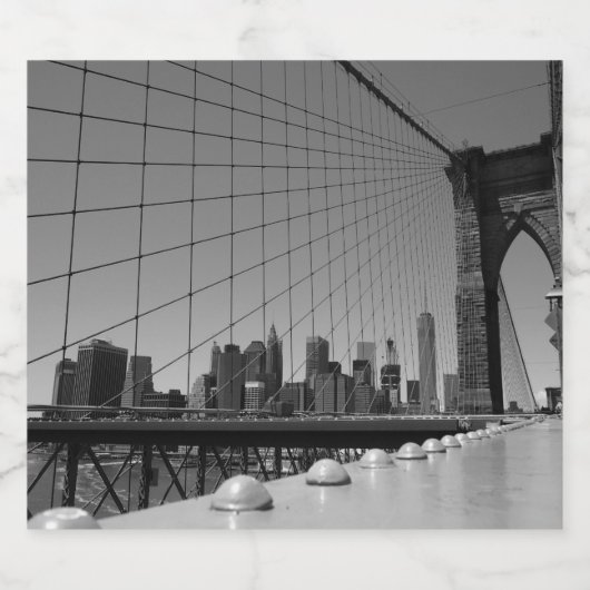 Brooklyn bridge bier etiket (Enkel label)