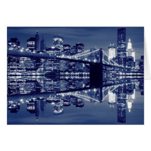 Brooklyn Bridge bij nacht, New York City