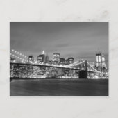 Brooklyn Bridge bij nacht, New York City Briefkaart (Voorkant)