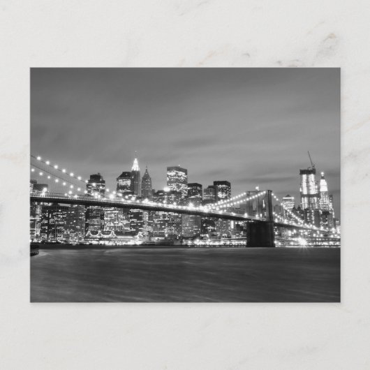 Brooklyn Bridge bij nacht, New York City Briefkaart (Voorkant)