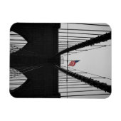 Brooklyn Bridge Black en White Photography Magneet (Horizontaal)