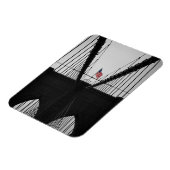 Brooklyn Bridge Black en White Photography Magneet (Linkerzijde)