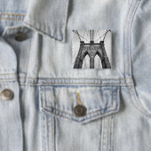 Brooklyn Bridge Black & White Foto Vierkante Button 5,1 Cm (In situ)
