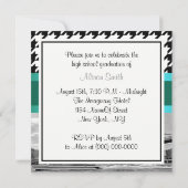 Brooklyn Bridge Blk Wht Houndstooth 2 Afstuderen Kaart (Achterkant)