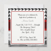 Brooklyn Bridge Blk Wht Houndstooth Afstuderen Kaart (Achterkant)