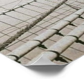 Brooklyn Bridge bouw vroege Manhattan  Poster (Hoek)