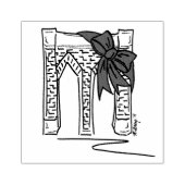 Brooklyn Bridge Bow NYC Christmas New York City Rubberstempel (Afrduk)