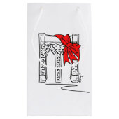 Brooklyn Bridge Bow NYC Kerstvakantie New York Klein Cadeauzakje (Achterkant)