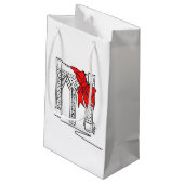 Brooklyn Bridge Bow NYC Kerstvakantie New York Klein Cadeauzakje (Achterkant Gekanteld)